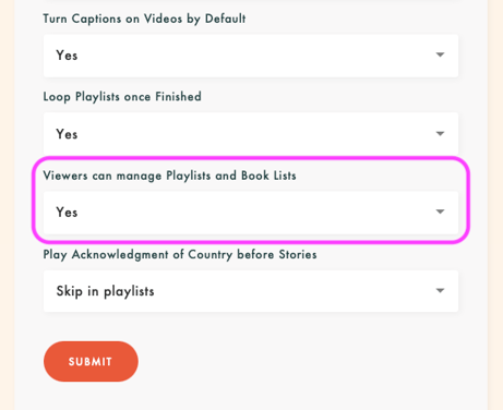 ViewersManagePlaylistsBookLists