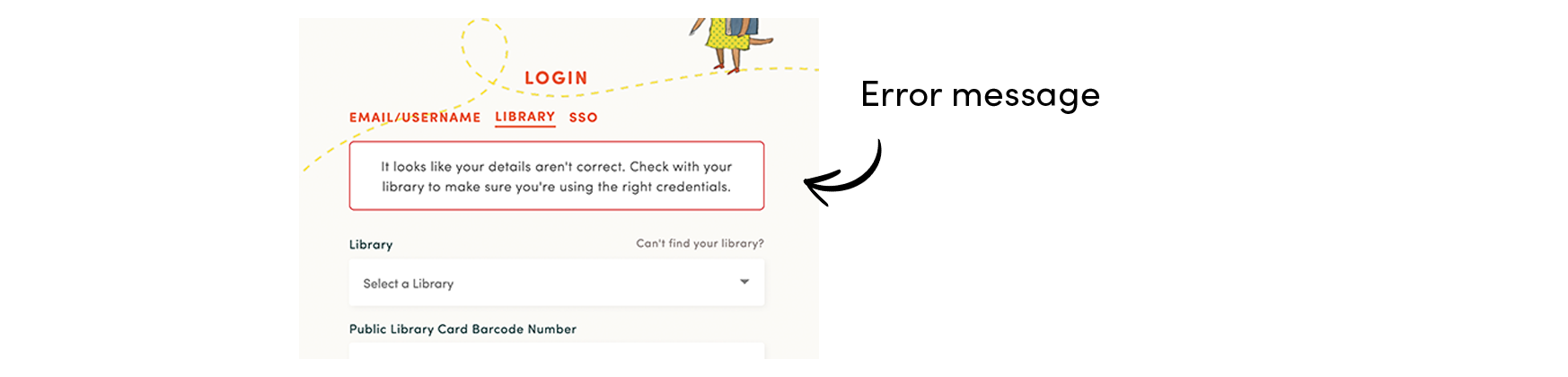 It looks like your details aren't correct.
